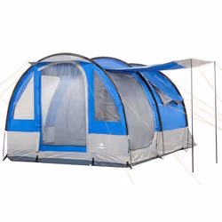 CampFeuer Tente de camping  4 personnes  bleu - gris  Tente tunnel  2000 mm