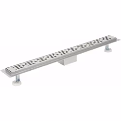 Zelsius Caniveau d'écoulement en acier inoxydable (120 cm) pour votre douche Pour le montage dans la chape, y compris siphon  ...