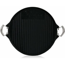 BBQ-Toro Plaque de grillage réversible en fonte ø 43 cm avec poignées métalliques