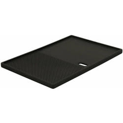 BBQ-Toro Plaque de gril en fonte 39 x 26,5 cm Plaque réversible, émaillée