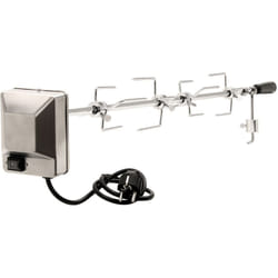 BBQ-Toro Set de brochettes pour grill 100 cm 4 aiguilles à viande et moteur en acier inoxydable