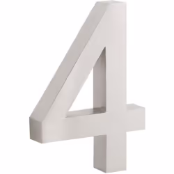 Numéro de maison Zelsius en acier inoxydable « 4 », 13 x 20 cm, argenté Le numéro de maison Zelsius « 4 » en acier inoxydable ...
