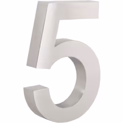 Numéro de maison Zelsius en acier inoxydable « 5 », 13 x 20 cm, argenté Le numéro de maison Zelsius « 5 » en acier inoxydable ...
