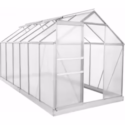 Zelsius Serre en aluminium pour le jardin | 380 x 190 cm | Panneaux de 6 mm | Utilisable serre à tomates, châssis de couche e ...