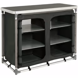 CampFeuer Armoire de camping Armoire pratique en aluminium, idéale pour l'extérieur et le camping La taille: - Installée: env ...