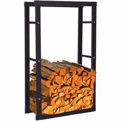 Zelsius Etagère à bois pour cheminée 150 x 60 x 25 cm Cette tablette de bois de chauffage moderne est le complément idéal de  ...