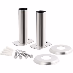Support d´échelle de piscine en inox Zelsius | Ø 40 mm | Kit de montage pour échelle de piscine avec tube à bride | Douille p ...