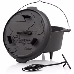 BBQ-Toro 4,5 QT Premium Dutch Oven - DO45P Le Dutch Oven est une casserole traditionnelle lourde en fonte et un couvercle par ...