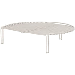 Grille chauffante ronde en acier inoxydable 40 x 33 x 10 cm convient aux grilles de marmite et Kamado de ø 57 cm grille de gril pour le 2e niveau