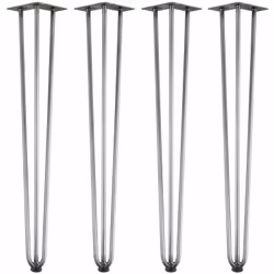 Zelsius Pieds de table en acier | 71 cm - acier brut Construisez votre propre table à manger, table de travail ou table d'app ...