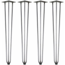 Zelsius - Pieds de table en acier 71 cm acier brut pieds en épingle à cheveux
