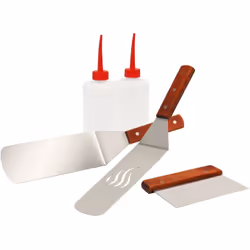 BBQ-Toro Set d´accessoires pour plancha en acier inoxydable (5 pièces) Ce kit de plancha n´est pas seulement destiné aux prof ...