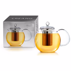 Creano 057-e, Théière simple, 1700 ml, Transparent, Verre, Acier inoxydable