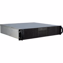 Inter-Tech 2U-20240, Support, Serveur, Noir, ATX, micro ATX, Mini-ATX, Acier, HDD, Réseau, Énergie