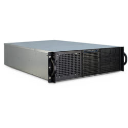 Inter-Tech 3U-30255 Support Noir, Acier inoxydable