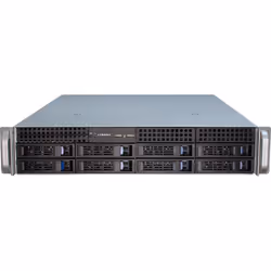 Inter-Tech IPC 2U-2408 Support Noir, Acier inoxydable