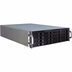 Inter-Tech 3U-3416, Support, Serveur, Noir, ATX, EATX, EEB, Mini-ITX, Acier, HDD, Réseau, Énergie, Temperature