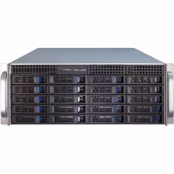 Inter-Tech IPC 4U-4420 Support Bleu, Acier inoxydable