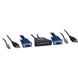 Inter-Tech KVM-LS-21JA commutateur écran, clavier et souris Noir