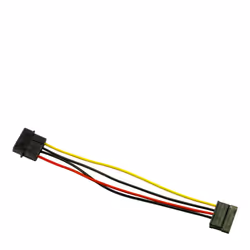 Inter-Tech 88885306, 0,15 m, Molex (4-pin), SATA 15 broches, Mâle, Femelle, Droit