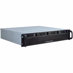 Inter-Tech IPC 2U-2404S, Support, Serveur, Noir, Argent, Mini-ITX, uATX, Acier, 2U