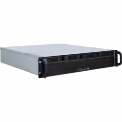 Inter-Tech 2U-2404L, Support, Serveur, Noir, Argent, micro ATX, Mini-ITX, 2U, HDD, Réseau, Énergie