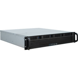 Inter-Tech 2U-2404L Support Noir, Argent