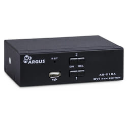 Inter-Tech KVM-AS-21DA DVI commutateur écran, clavier et souris Noir