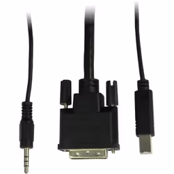 Inter-Tech KVM-AS-21DA DVI commutateur écran, clavier et souris Noir