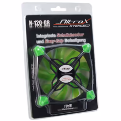 Inter-Tech CobaNitrox N-120-GR Boitier PC Ventilateur 12 cm Noir, Vert