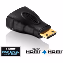 PureLink PureInstall PI055, mini HDMI, HDMI, Noir