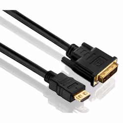 PureLink PI3000-015, 1,5 m, HDMI, DVI, Or, Cuivre, Noir