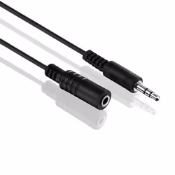 PureLink LP-AC015-025, 3,5mm, Mâle, 3,5mm, Femelle, 2,5 m, Noir