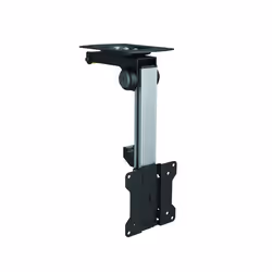 PureMounts PM-SLOPE-23, 58,4 cm (23"), 75 x 75 mm, 100 x 100 mm, 0 - 105°, Aluminium, Plastique, Noir, Gris, Argent