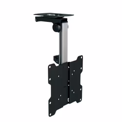 PureMounts PM-SLOPE-37, 94 cm (37"), 75 x 75 mm, 200 x 200 mm, 0 - 105°, Aluminium, Plastique, Noir, Gris, Argent