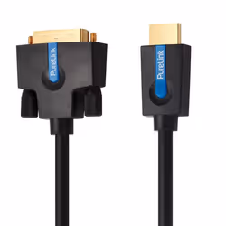 PureLink CS1300, 5 m, HDMI, DVI-D, Mâle, Mâle, Or