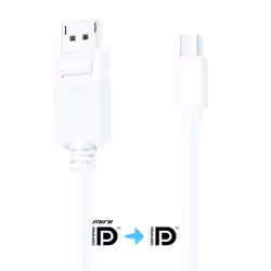 PureLink IS1100-015, 1,5 m, Mini DisplayPort, DisplayPort, Mâle, Mâle, Blanc
