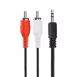 PureLink LP-AC030-030, 2 x RCA, Mâle, 3,5mm, Mâle, 3 m, Noir, Blanc, Rouge