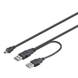 M-Cab 2 x USB A - mini USB B 0.6 m câble USB 0,6 m USB 2.0 Mini-USB B Noir