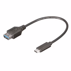 M-Cab 7001305, 0,2 m, USB C, USB A, USB 3.2 Gen 1 (3.1 Gen 1), Mâle/Femelle, Noir