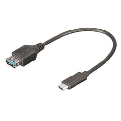 M-Cab 7001305 câble USB 0,2 m USB 3.2 Gen 1 (3.1 Gen 1) USB C USB A Noir