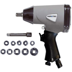 Visseuse à choc à air comprimé + accessoires Aerotec 2009537 Logement d'outil: carré 1/2" (12,5 mm) Couple (max.): 345 Nm 1 pc(s) S03395