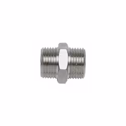 description · double embout · filetage · filetage extérieur des deux côtés ¼” · six pans au centre · qualité supérieure Ce te ...