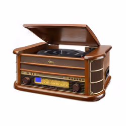 Dual NR 4, Marron, Bois, 33,45,78 tr/min, Rotatif, AM, FM, MP3
