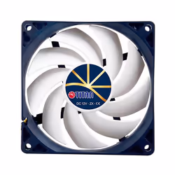 Titan TFD-9225H12ZP/KE(RB) système de refroidissement d’ordinateur Boitier PC Ventilateur 9,2 cm Noir, Blanc