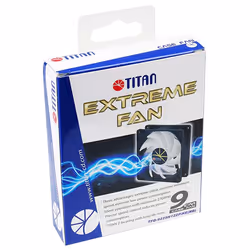 Titan TFD-9225H12ZP/KE(RB) système de refroidissement d’ordinateur Boitier PC Ventilateur 9,2 cm Noir, Blanc