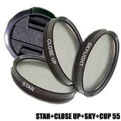 Kit Filtre DynaSun Skylight SKY 55mm Star 4 Points effect 55 mm Macro Close Up Bouchon Objecti