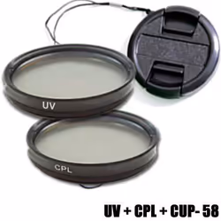 Kit de Filtre DynaSun 58mm - Filtre UV et polarisant pour objectifs 58mm de diamètre - DYNASUN