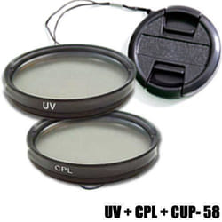 Kit de Filtre DynaSun 58mm - Filtre UV et polarisant pour objectifs 58mm de diamètre - DYNASUN