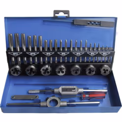 Informations techniques Longueur : 26.5 mm Poids : 1.409 kg Type de filetage : métrique Jeu de tarauds métriques intérieurs/e ...